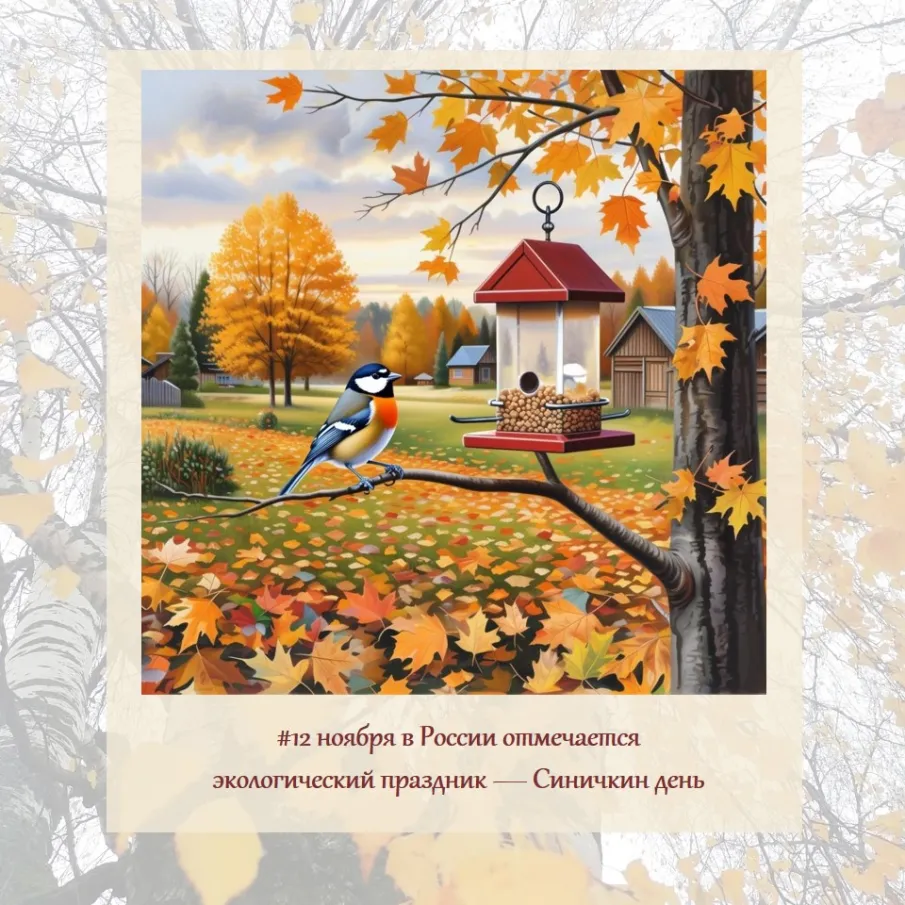 Сегодня, 12 ноября, в России отмечают важный экологический праздник — Синичкин день